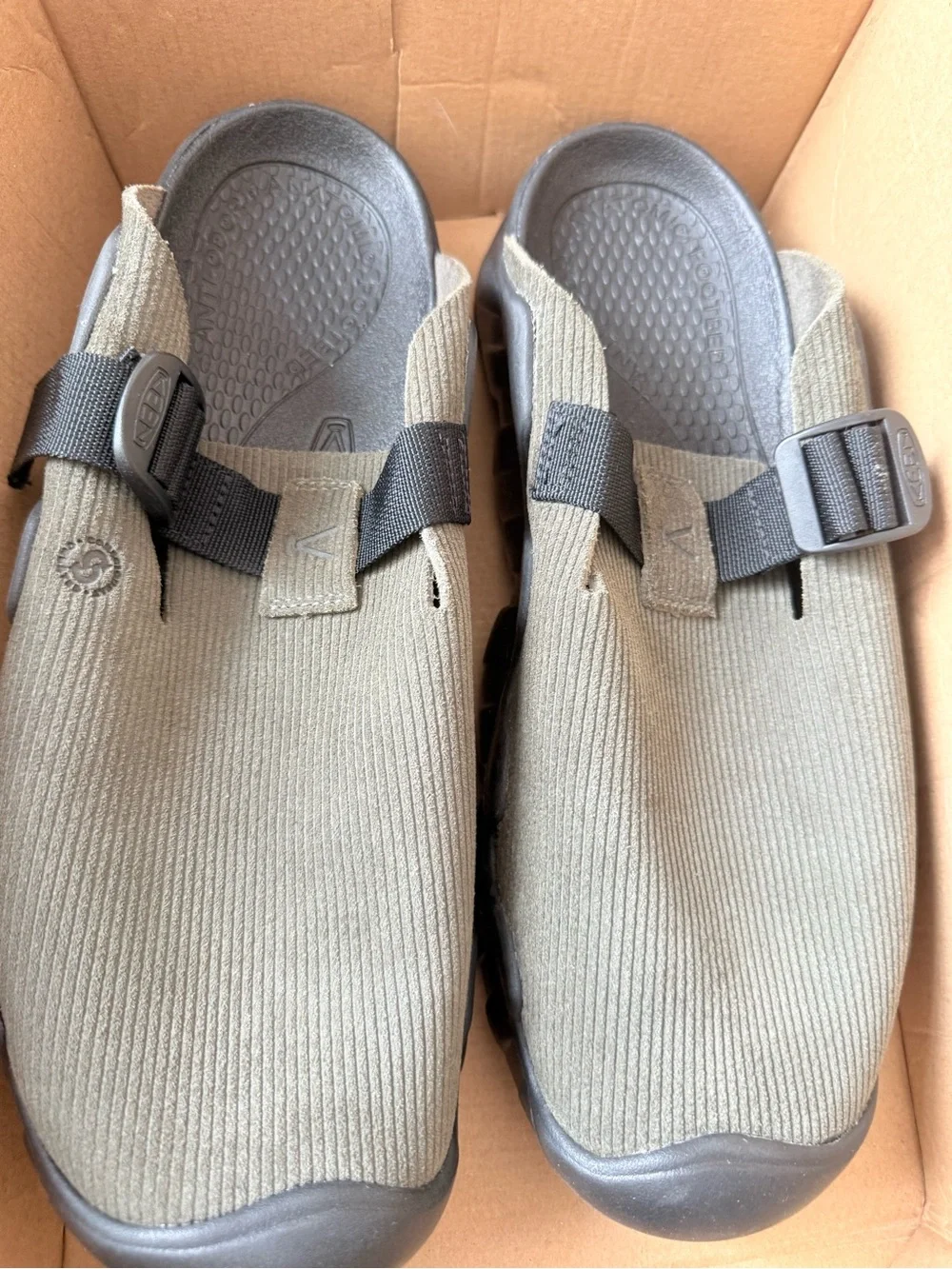Keen Olive Green Slip-On Clog with Black Accents